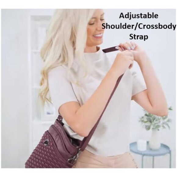 LUG Adagio Crossbody / Shoulder Bag with Bubble Quilting - Midnight Black - Picture 9 of 15